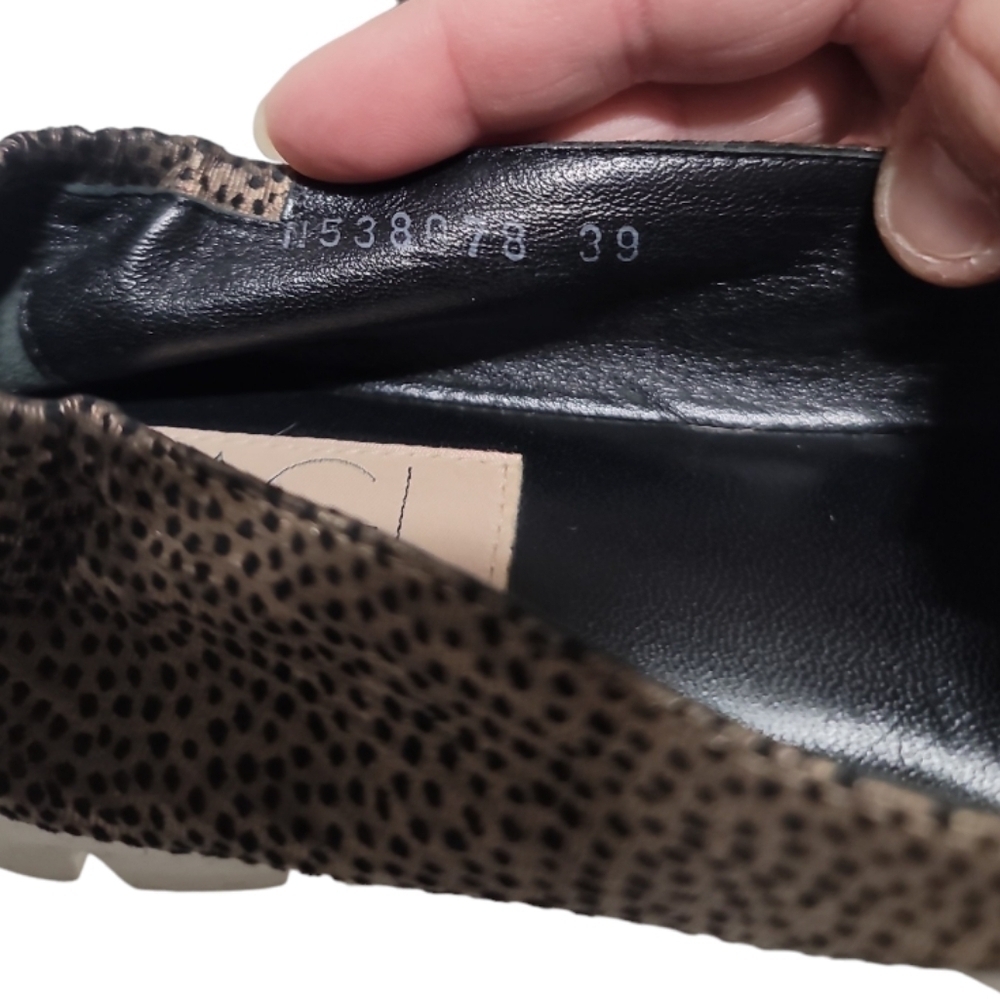 AGL Metallic Pointed toe Leather Loafers - Picture 7 of 9
